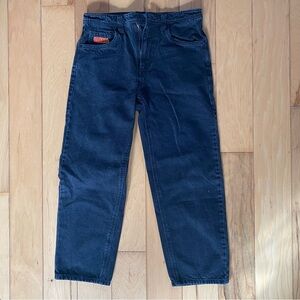 Empyre Men's Dark Black Relaxed Jeans